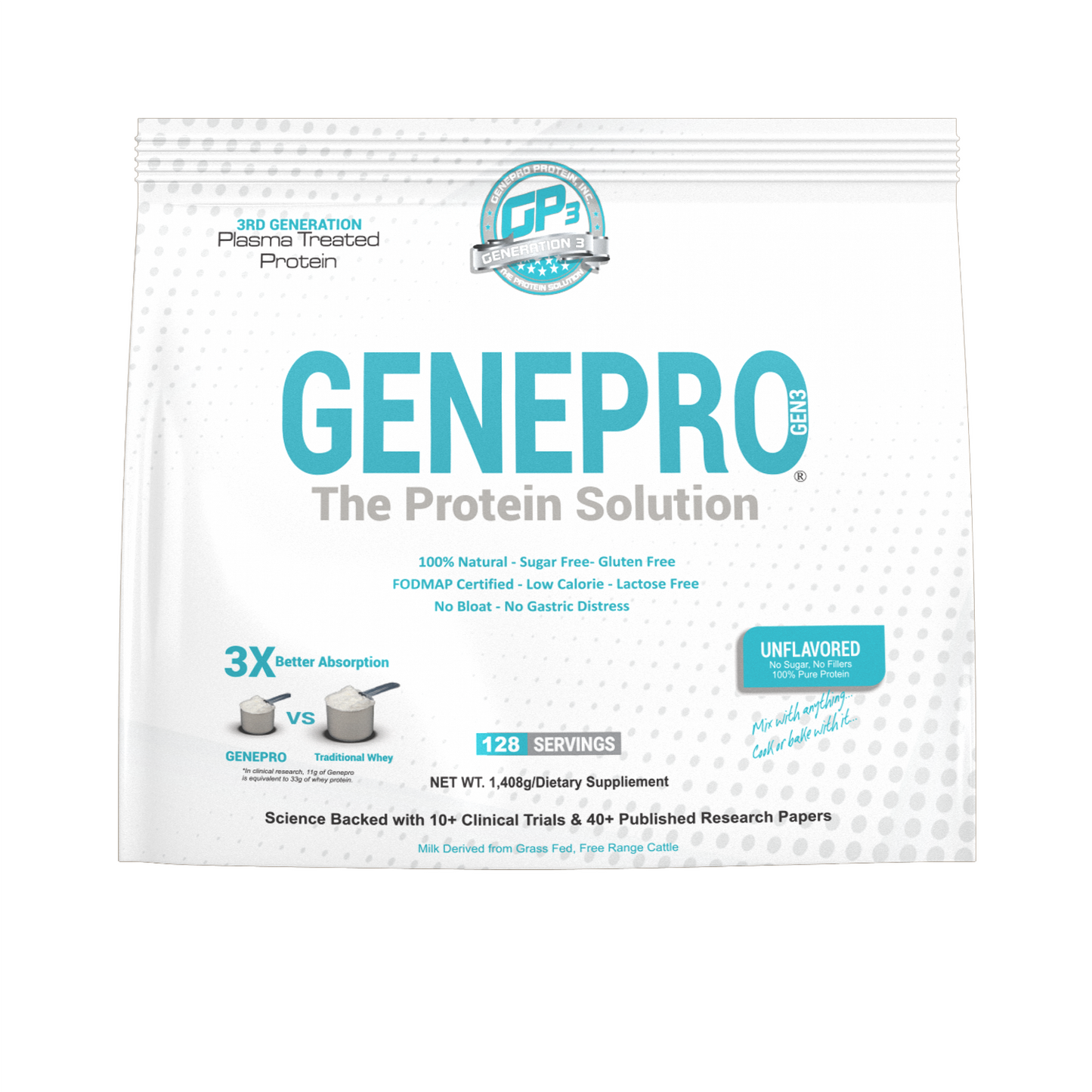 GENEPRO G3 100% FLAVORLESS PROTEIN (The Original but Better)